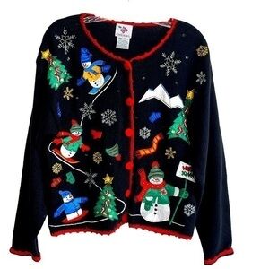 Vintage Nutcracker Christmas Sweater Cardigan